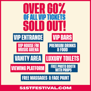 OVER 60% OF ALL VIP TICKETS SOLD OUT!